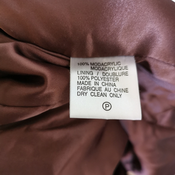 Brown Faux Fur winter coat brown animal print Size M 🆕 - Picture 12 of 14